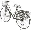 imageDeco 79 Metal Bike Indoor Outdoor Plantstand Indoor Outdoor Wire Floral Scrolled Plant Shelf with Basket and Saddle Bag Planters Plant Stand 56quot x 21quot x 31quot BrownBrown