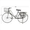 imageDeco 79 Metal Bike Indoor Outdoor Plantstand Indoor Outdoor Wire Floral Scrolled Plant Shelf with Basket and Saddle Bag Planters Plant Stand 56quot x 21quot x 31quot BrownBrown