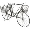 imageDeco 79 Metal Bike Indoor Outdoor Plantstand Indoor Outdoor Wire Floral Scrolled Plant Shelf with Basket and Saddle Bag Planters Plant Stand 56quot x 21quot x 31quot BrownBrown