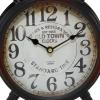 imageDeco 79 Metal Clock with Bell Style Top 10quot x 4quot x 13quot BlackBlack