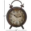 imageDeco 79 Metal Clock with Bell Style Top 10quot x 4quot x 13quot BlackBrown