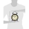 imageDeco 79 Metal Clock with Bell Style Top 10quot x 4quot x 13quot BlackBrown