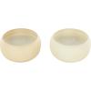 imageDeco 79 Metal Decorative Candle Apple CinnamonCreamy Vanilla Swirl Scented Textured 9oz 2 Wick Aromatherapy Candle with White Wax Set of 2 Wax Aromatherapy Candle 4quot W 2quot H Multi ColoredBeige
