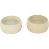 imageDeco 79 Metal Decorative Candle Apple CinnamonCreamy Vanilla Swirl Scented Textured 9oz 2 Wick Aromatherapy Candle with White Wax Set of 2 Wax Aromatherapy Candle 4quot W 2quot H Multi ColoredBeige