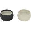 imageDeco 79 Metal Decorative Candle Apple CinnamonCreamy Vanilla Swirl Scented Textured 9oz 2 Wick Aromatherapy Candle with White Wax Set of 2 Wax Aromatherapy Candle 4quot W 2quot H Multi ColoredMulti Colored