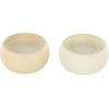 imageDeco 79 Metal Decorative Candle Apple CinnamonCreamy Vanilla Swirl Scented Textured 9oz 2 Wick Aromatherapy Candle with White Wax Set of 2 Wax Aromatherapy Candle 4quot W 2quot H Multi ColoredBeige