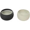 imageDeco 79 Metal Decorative Candle Apple CinnamonCreamy Vanilla Swirl Scented Textured 9oz 2 Wick Aromatherapy Candle with White Wax Set of 2 Wax Aromatherapy Candle 4quot W 2quot H Multi ColoredMulti Colored