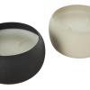 imageDeco 79 Metal Decorative Candle Apple CinnamonCreamy Vanilla Swirl Scented Textured 9oz 2 Wick Aromatherapy Candle with White Wax Set of 2 Wax Aromatherapy Candle 4quot W 2quot H Multi ColoredMulti Colored