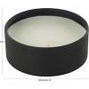 imageDeco 79 Metal Decorative Candle Tangerine Splash Scented Textured 22oz 3 Wick Aromatherapy Candle with White Wax Wax Aromatherapy Candle 6quot x 6quot x 3quot BeigeBlack