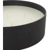 imageDeco 79 Metal Decorative Candle Tangerine Splash Scented Textured 22oz 3 Wick Aromatherapy Candle with White Wax Wax Aromatherapy Candle 6quot x 6quot x 3quot BeigeBlack
