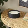 imageDeco 79 Metal Decorative Candle Tangerine Splash Scented Textured 22oz 3 Wick Aromatherapy Candle with White Wax Wax Aromatherapy Candle 6quot x 6quot x 3quot BeigeBlack