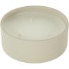 imageDeco 79 Metal Decorative Candle Tangerine Splash Scented Textured 22oz 3 Wick Aromatherapy Candle with White Wax Wax Aromatherapy Candle 6quot x 6quot x 3quot BeigeBeige