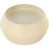imageDeco 79 Metal Decorative Candle Tangerine Splash Scented Textured 30oz 3 Wick Aromatherapy Candle with White Wax Wax Aromatherapy Candle 4quot x 4quot x 2quot CreamBeige