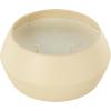 imageDeco 79 Metal Decorative Candle Tangerine Splash Scented Textured 30oz 3 Wick Aromatherapy Candle with White Wax Wax Aromatherapy Candle 4quot x 4quot x 2quot CreamBeige