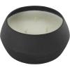 imageDeco 79 Metal Decorative Candle Tangerine Splash Scented Textured 30oz 3 Wick Aromatherapy Candle with White Wax Wax Aromatherapy Candle 4quot x 4quot x 2quot CreamBlack