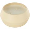 imageDeco 79 Metal Decorative Candle Tangerine Splash Scented Textured 30oz 3 Wick Aromatherapy Candle with White Wax Wax Aromatherapy Candle 4quot x 4quot x 2quot CreamBeige