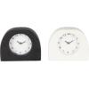 imageDeco 79 Metal Decorative Clock Textured Mantel Clocks with Gold Accents Set of 2 Tabletop Clocks 7quot W 9quot H Multi ColoredMulti Colored