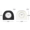 imageDeco 79 Metal Decorative Clock Textured Mantel Clocks with Gold Accents Set of 2 Tabletop Clocks 7quot W 9quot H Multi ColoredMulti Colored