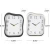 imageDeco 79 Metal Decorative Clock Textured Mantel Clocks with Gold Accents Set of 2 Tabletop Clocks 7quot W 9quot H Multi ColoredMulti Colored