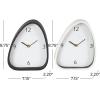 imageDeco 79 Metal Decorative Clock Textured Mantel Clocks with Gold Accents Set of 2 Tabletop Clocks 7quot W 9quot H Multi ColoredMulti Colored