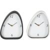imageDeco 79 Metal Decorative Clock Textured Mantel Clocks with Gold Accents Set of 2 Tabletop Clocks 7quot W 9quot H Multi ColoredMulti Colored