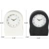 imageDeco 79 Metal Decorative Clock Textured Mantel Clocks with Gold Accents Set of 2 Tabletop Clocks 7quot W 9quot H Multi ColoredMulti Colored