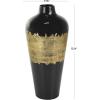 imageDeco 79 Metal Decorative Vase Abstract Centerpiece Vase with Gold Detailing Flower Vase for Home Decoration 8quot x 8quot x 13quot BlackCONVENIENTLY SIZED
