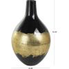 imageDeco 79 Metal Decorative Vase Abstract Centerpiece Vase with Gold Detailing Flower Vase for Home Decoration 8quot x 8quot x 13quot BlackSMALL SIZE