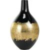 imageDeco 79 Metal Decorative Vase Abstract Centerpiece Vase with Gold Detailing Flower Vase for Home Decoration 8quot x 8quot x 13quot BlackSMALL SIZE