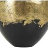 imageDeco 79 Metal Decorative Vase Abstract Centerpiece Vase with Gold Detailing Flower Vase for Home Decoration 8quot x 8quot x 13quot BlackSMALL SIZE