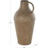 imageDeco 79 Metal Decorative Vase Antique Inspired Centerpiece Vase with Handle Flower Vase for Home Decoration 8quot x 8quot x 16quot Brown