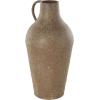imageDeco 79 Metal Decorative Vase Antique Inspired Centerpiece Vase with Handle Flower Vase for Home Decoration 8quot x 8quot x 16quot Brown