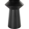 imageDeco 79 Metal Decorative Vase Art Deco Fluted Centerpiece Vase Flower Vase for Home Decoration 8quot x 8quot x 24quot BlackBlack