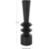 imageDeco 79 Metal Decorative Vase Art Deco Fluted Centerpiece Vase Flower Vase for Home Decoration 8quot x 8quot x 24quot BlackBlack