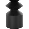 imageDeco 79 Metal Decorative Vase Art Deco Fluted Centerpiece Vase Flower Vase for Home Decoration 8quot x 8quot x 24quot BlackBlack