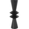 imageDeco 79 Metal Decorative Vase Art Deco Fluted Centerpiece Vase Flower Vase for Home Decoration 8quot x 8quot x 24quot BlackBlack
