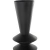 imageDeco 79 Metal Decorative Vase Art Deco Fluted Centerpiece Vase Flower Vase for Home Decoration 8quot x 8quot x 24quot BlackBlack