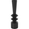 imageDeco 79 Metal Decorative Vase Art Deco Fluted Centerpiece Vase Flower Vase for Home Decoration 8quot x 8quot x 24quot BlackBlack