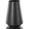 imageDeco 79 Metal Decorative Vase Art Deco Fluted Centerpiece Vase Flower Vase for Home Decoration 8quot x 8quot x 24quot BlackBlack