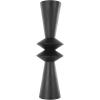 imageDeco 79 Metal Decorative Vase Art Deco Fluted Centerpiece Vase Flower Vase for Home Decoration 8quot x 8quot x 24quot BlackBlack