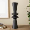 imageDeco 79 Metal Decorative Vase Art Deco Fluted Centerpiece Vase Flower Vase for Home Decoration 8quot x 8quot x 24quot BlackBlack