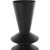 imageDeco 79 Metal Decorative Vase Art Deco Fluted Centerpiece Vase Flower Vase for Home Decoration 8quot x 8quot x 24quot BlackBlack