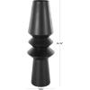 imageDeco 79 Metal Decorative Vase Art Deco Fluted Centerpiece Vase Flower Vase for Home Decoration 8quot x 8quot x 24quot BlackBlack
