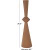 imageDeco 79 Metal Decorative Vase Art Deco Fluted Centerpiece Vase Flower Vase for Home Decoration 8quot x 8quot x 24quot BlackBrown