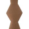 imageDeco 79 Metal Decorative Vase Art Deco Fluted Centerpiece Vase Flower Vase for Home Decoration 8quot x 8quot x 24quot BlackBrown