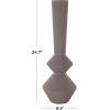 imageDeco 79 Metal Decorative Vase Art Deco Fluted Centerpiece Vase Flower Vase for Home Decoration 8quot x 8quot x 24quot BlackDark Gray