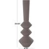 imageDeco 79 Metal Decorative Vase Art Deco Fluted Centerpiece Vase Flower Vase for Home Decoration 8quot x 8quot x 24quot BlackDark Gray