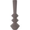 imageDeco 79 Metal Decorative Vase Art Deco Fluted Centerpiece Vase Flower Vase for Home Decoration 8quot x 8quot x 24quot BlackDark Gray