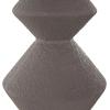 imageDeco 79 Metal Decorative Vase Art Deco Fluted Centerpiece Vase Flower Vase for Home Decoration 8quot x 8quot x 24quot BlackDark Gray
