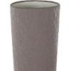 imageDeco 79 Metal Decorative Vase Art Deco Fluted Centerpiece Vase Flower Vase for Home Decoration 8quot x 8quot x 24quot BlackDark Gray
